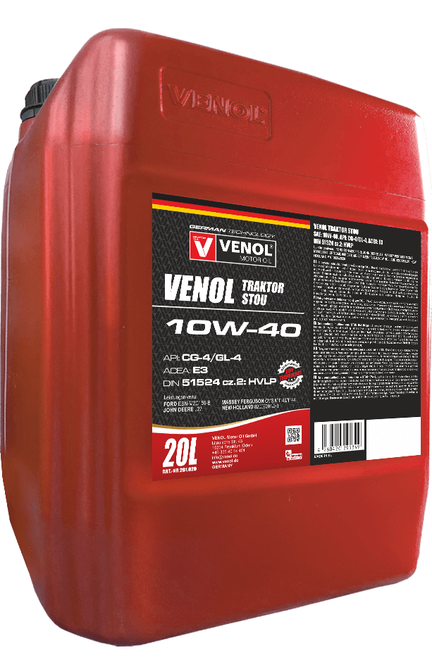 OLEJ_SILNIKOWY_VENOL TRAKTOR STOU CG 4 GL 4 HVLP 10W40_20L